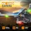 GPS Drones with 4K Camera for Adults with Brushless Motor and Follow Me Mode,Long Flight Time and Distance,5G FPV Transmission and Auto Return,G9 Foldable RC Quadcopter for Beginner and Kids,Under249g (Dark gray)