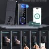 Keyless Entry Fingerprint Door Lock - Smart Deadbolt Lock for Front Door with Keypad - Electronic Lock with APP - Biometric Digital Lock with Code - Auto Lock
