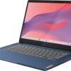 Lenovo Chromebook 14 Touchscreen Laptop (14" FHD Touch Display, 8-Core MediaTek Kompanio 520, 4GB RAM, 128GB Storage (64GB eMMC+64GB SD)), Webcam, 13-Hrs Long-Battery Life, Chrome OS, Abyss Blue