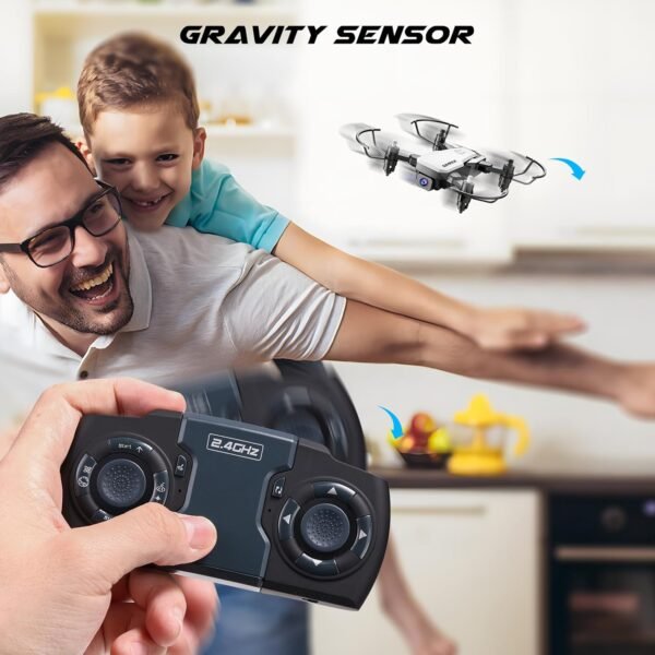 X300C Mini Drone with Camera 720P HD FPV, RC Quadcopter Foldable Drone, Drone With Altitude Hold, 3D Flip, Headless Mode, Gravity Control and 2 Batteries, Gifts for Kids, Adults, Beginner