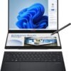 ASUS Zenbook Duo Laptop, Dual 14” OLED 3K 120Hz Touch Display, Intel Evo Certified, Intel Core Ultra 9 285H, Intel Arc Graphics, 32GB RAM, 1TB SSD, Windows 11, Inkwell Gray, UX8406CA-PS99T