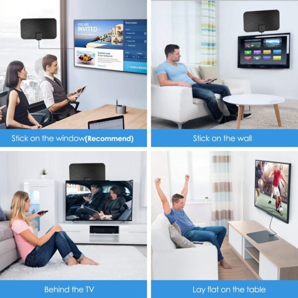 Digital TV Antenna for Smart TV,360°Reception,Support 4K 1080p Smart Television,Detachable Signal Amplifier-Signal Booster-HDTV Antenna 10ft Coaxial HDTV Cable, Portable Antenna Indoor