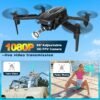 Mini Drone with Camera for Adults Youth - 1080P HD FPV Camera Drones with 90° Adjustable Lens, Gestures Selfie, One Key Start, 360° Flips, Toys Gifts RC Quadcopter for Boys Girls with 2 Batteries