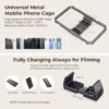 SmallRig Universal Phone Video Rig Kit for iPhone, Smartphone and Cameras, Phone Stabilizer Rig w/Tripod Microphone LED Light Side Handle Power Bank Holderm, for Vlogging & Live Streaming