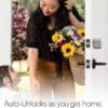 August Home, Silver Wi-Fi Connected Smart Keyless Entry Door Lock, Electronic Door Lock Fits Your Existing Deadbolt in Minutes, ‎ ‎AUG-SL05-M01-S01