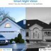Wireless 1080p Video Doorbell Camera, AI Human Detection, Live View, 2-Way Audio Included Chime, Night Vision, 2.4G Wi-Fi, Cloud Storage, Indoor/Outdoor Surveillance Cam (Black)