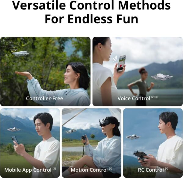 DJI Neo Three-Battery Combo, Mini Drone with 4K UHD Camera for Adults, 135g Self Flying Drone that Follows You, Palm Takeoff, Subject Tracking, QuickShots, Stabilized Video (Controller-Free)