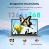 14.1" Windows 11 Pro Laptop Computer 8GB RAM 128GB SSD, Intel Celeron N5095(4C4T, up to 2.9Ghz) IPS Display, HDMI, Dual Band WiFi, BT5.0 Light and Thin Notebook PC for Work, School Student