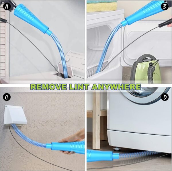 Sealegend Dryer Vent Cleaner Kit Dryer Lint Vacuum Attachment Lint Remover,Dryer Vent Vacuum Hose With Brush
