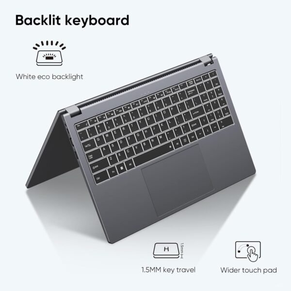 15.6" 2-in-1 Laptop | 16GB DDR4 RAM 512GB Storage | AMD Ryzen 3 3200U (up to 3.5GHz) | AMD Radeon Vega 3 | FHD Touchscreen | Windows 11 Pro | Wi-Fi 5 | BT5.1 | RJ45 | Backlit Keyboard, Gray