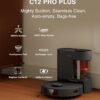 Yeedi C12 PRO Plus Robot Vacuum and Mop, 8000Pa Strong Suction, Vibrating Mopping, 7-Week Dust Storage, Bagless Dust Container, ZeroTangle Brush, Black