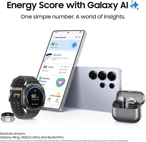 SAMSUNG Galaxy S25 Ultra Cell Phone, 512GB, AI Smartphone, Unlocked Android, AI Camera, Fast Processor, Long Battery Life, 2025, Titanium Whitesilver