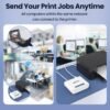 Wireless Print Server, Share a Printer to Multiple Computer with 1 Port USB2.0 Wide Compatibility Convert Printer to Wirelesss Support Ethernet WiFi Connect Network LK100W