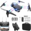 Mini Drone with Camera 1080P HD - Foldable FPV Drone with LED Lights for Adults Kids and Beginners, Toys Gifts RC Quadcopter with One Key Take Off, 3D Flips for Boys Girls with 2 Batteries(Black)