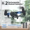 LM19-A Drone with Camera for Beginners, WiFi Live Video Remote Control Drones for Kids 8-12, Easy & Ready to Fly RC Plane, HD RC Quadcopter Gift Toy for Boys, FPV Drones for Adults, 2 Batteries