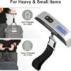 travel inspira Luggage Scale, Portable Digital Hanging Baggage Scale for Travel, Suitcase Weight Scale with Rubber Paint, 110 Pounds, Battery Included