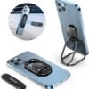 Phone Ring Holder-with Car Magnetic Phone Mount Metal Phone Ring Phone Ring Holder-with Car Magnetic Phone Mount Metal Phone Ring Finger Kickstand Black Cell Phone Grip Compatible with iPhone iPad Smartphones Tablets