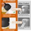 YARRAMATE Oil Sprayer for Cooking, 2 in 1 Olive Oil Dispenser Bottle for Kitchen, 16oz/470ml Premium Glass Oil Bottle, Food-grade Oil Mister for Air Fryer, Salad, Frying, BBQ (Black)