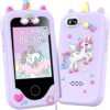 Kids Smart Phone for Girls, Christmas Birthday Gifts for Girls Age 3-10 Kids Toys Cell Phone, 2.8" Touchscreen Toddler Learning Play Toy Phone with Dual Camera, Game, Music Player, 8GB Card Purple