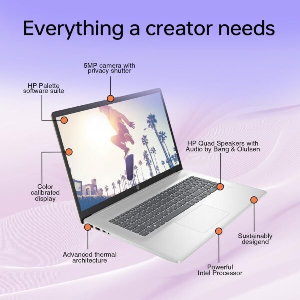 HP Essential Business Laptop, 17.3" FHD Display, Intel Core i5-1334U, 32GB RAM, 1TB PCIe M.2 SSD, Wi-Fi 6, Webcam, Backlit Keyboard, Windows 11 Pro, Silver