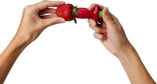 Chef'n Original Stem Gem Strawberry Huller, Red/Green -