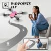 Drone with Camera 1080P for Kids Foldable Mini Drone for Kids Adults Beginners Boys Toys One Key Take Off/Landing Turn Over Gifts for Boys Pink