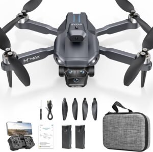 Drone with Brushless Motor 1080P HD Camera for Beginners Adults, M°max Foldable FPV Drone 2 Batteries with One Button Take Off, Headless Mode, 360° Flips, Toys Drone for Boys Girls