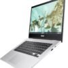 ASUS Chromebook CX1, 14" FHD, Intel® Celeron N4500 Processor, 64GB Storage, 4GB RAM, ChromeOS, Transparent Silver, CX1400CKA-AS44F