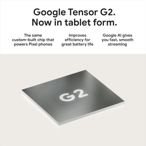 Google Pixel Tablet with Charging Speaker Dock - Android Tablet with 11-Inch Screen, Smart Home Controls, and Long-Lasting Battery - Porcelain/Porcelain - 128 GB