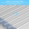 Seropy Roll Up Dish Drying Rack, Over The Sink Dish Drying Rack Kitchen Rolling Dish Drainer, Foldable Sink Rack Mat Stainless Steel Wire Dish Drying Rack for Kitchen Sink Counter Storage 17.5x11.8