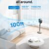 Dreo Fan For Bedroom, Standing Fan for Home, 120°+105° Smart Oscillating Pedestal Fans with Wi-Fi/Voice Control, 100ft Quiet Circulator Fan, DC Motor, 6 Modes, 8 Speeds, 37-43'' Adjustable Height