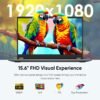 15.6" 2-in-1 Laptop | 16GB DDR4 RAM 512GB Storage | AMD Ryzen 3 3200U (up to 3.5GHz) | AMD Radeon Vega 3 | FHD Touchscreen | Windows 11 Pro | Wi-Fi 5 | BT5.1 | RJ45 | Backlit Keyboard, Gray