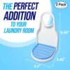 Simplation [2 Pack] Laundry Detergent Cup Holder, Detergent Drip Catcher (Upgraded Drip Tray), No More Mess or Leaks, Grip Style