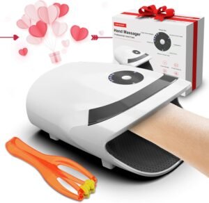 Hand Massager with Compression & Heating - Prime Delas Birthday Gifts for Women Men Mom Dad,Gifts for Women Men Mom Dad Her Him Boyfrend Girlfriend(White)