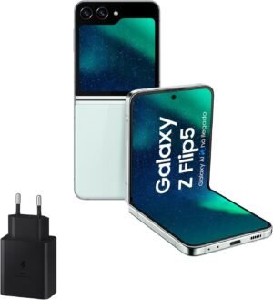 SAMSUNG Galaxy Z Flip5 Smartphone 5G SM-F731B Single Sim+ ESim EU/UK Model 8GB Ram, 512GB Storage International Version (Light Green)