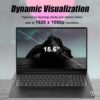 Lenovo V15 Business Laptop Computer, 15.6" FHD Display, Intel Dual-Core CPU, 16GB DDR4 RAM, 256GB PCIe SSD, WiFi 6, Bluetooth 5.2, RJ-45, Type-C, HDMI, Numeric Keypad, Black, Windows 11 Pro, Tichang
