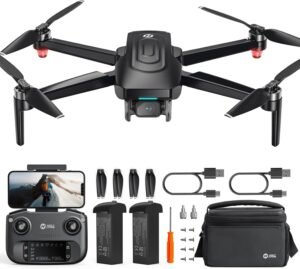 Holy Stone GPS Drone With 4K EIS Camera For Adults, HS175G 249g Foldable RC Quadcopter With Auto Return, Follow Me, 60 Mins Flight Time, Battery Fast Charge, Headless Mode, Upgraded HS175D