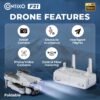 Contixo F21 RC Quadcopter Drone with Camera 1080P, FPV Drone, Drones for Adults, ISM Frequency, 1920X1080P Photo, 3D Flips, Altitude Hold, and Gesture Selfie 100M, FOV 60°, Brushless Motor