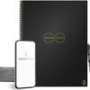 Rocketbook Core Reusable Spiral Notebook, Letter Size 8.5x11, Black - Dotted Pages, App-Connected, Erasable, Durable Cover, Ideal for School, Work, and Creative Projects