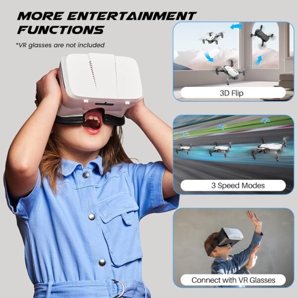 X300C Mini Drone with Camera 720P HD FPV, RC Quadcopter Foldable Drone, Drone With Altitude Hold, 3D Flip, Headless Mode, Gravity Control and 2 Batteries, Gifts for Kids, Adults, Beginner