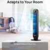 Dreo Tower Fan for Bedroom, Smart Oscillating Quiet Floor Fans, Standing Bladeless Fan with Remote and WiFi Voice Control, 4 Modes, 4 Speeds, 8H Timer, 28dB, Works with Alexa/Google