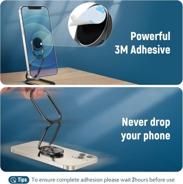 71ibCN34qZL._AC_SL1500_.jpg Phone Ring Holder-with Car Magnetic Phone Mount Metal Phone Ring Finger Kickstand Black Cell Phone Grip Compatible with iPhone iPad Smartphones Tablets