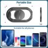 71ibwf2HaHL._AC_SL1500_.jpg Phone Ring Holder-with Car Magnetic Phone Mount Metal Phone Ring Finger Kickstand Black Cell Phone Grip Compatible with iPhone iPad Smartphones Tablets