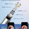 Ear Wax Removal Tool Camera, Ear Cleaner with Camera, 1296P HD Ear Scope, 6 LED Lights and 12 Ear Picks, Earwax Removal with Otoscope, Jet Black