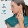 Heating Pad for Neck and Shoulder Pain Relief, Gifts for Women Her Mom Men Him Dad, Weighted Heated Wrap for Back, 6 Heat Settings 2 Hours Auto Shut Off, Anniversary Birthday Gifts, 17x23inch, Blue