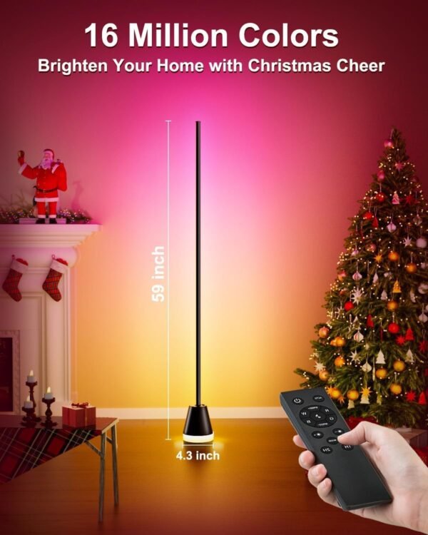 71lT4TiNFML._AC_SL1500_.jpg Keepsmile Smart RGB LED Corner Floor Lamp,172 LEDs Bright Standing Lamps for Living Room with APP and Remote,Modern Floor Lamp with Music Sync and 16 Million Colors, Ambient Lighting for Bedroom