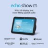 Amazon Echo Show 8 (newest model), With Spatial Audio, Smart Home Hub, and Alexa, Charcoal