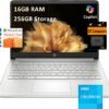 HP 14 Laptop (14" Anti-glare, Intel Celeron N4120, 16GB RAM, 256GB Storage (128GB eMMC + 128GB IST SD Card)) School & Business, 11Hr Battery Life, 1-Year Office 365, Win 11 Home S w/AI Copilot, Silver