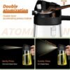 YARRAMATE Oil Sprayer for Cooking, 2 in 1 Olive Oil Dispenser Bottle for Kitchen, 16oz/470ml Premium Glass Oil Bottle, Food-grade Oil Mister for Air Fryer, Salad, Frying, BBQ (Black)