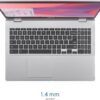 ASUS Chromebook CX1, 15.6" FHD NanoEdge Display, Intel Celeron N4500 Processor, 64GB eMMC Storage, 8GB RAM, ChromeOS, Transparent Silver, CX1500CKA-AS84F